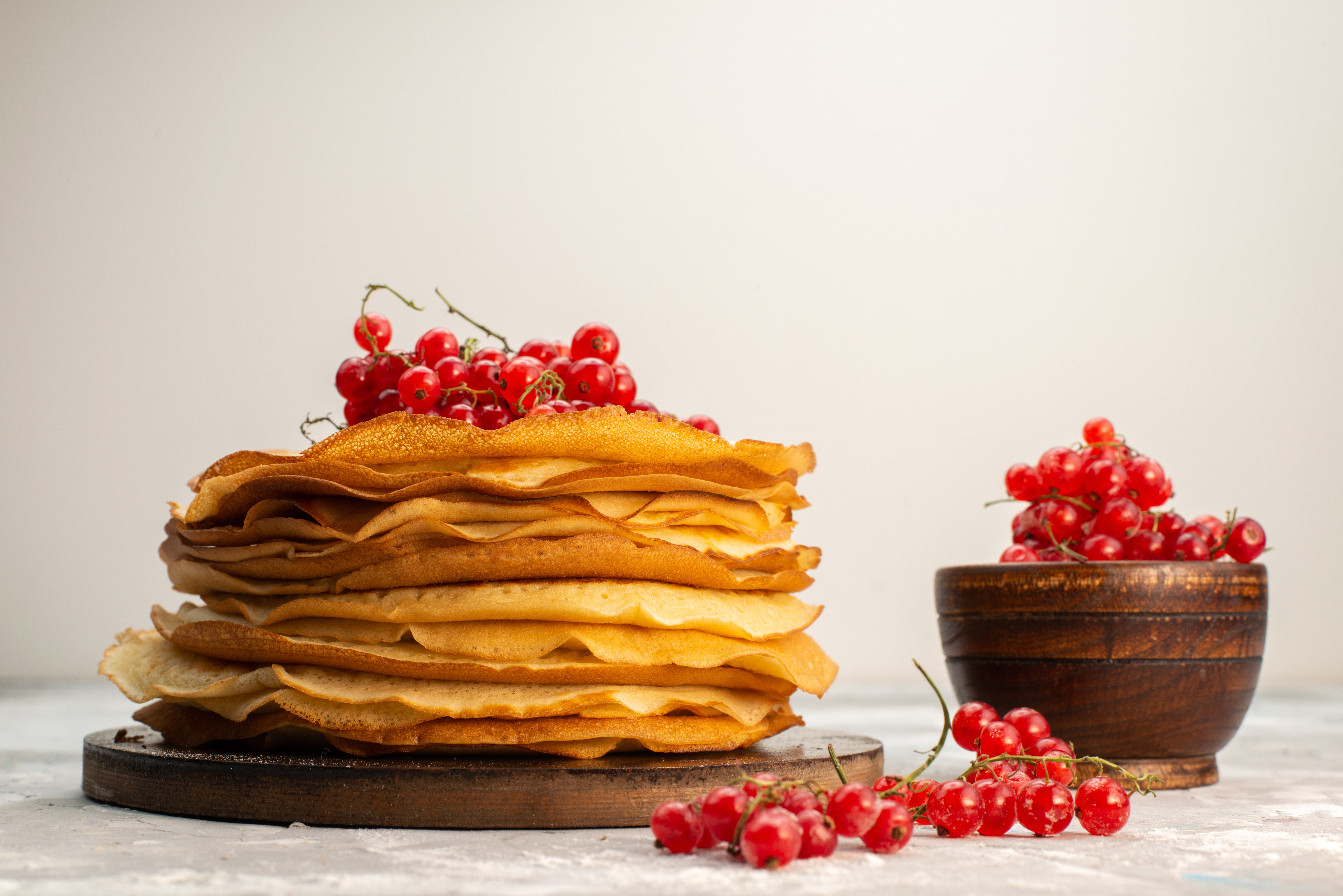 Front View Delicious Round Pancakes Yummy Round Formed With Cranberries Pancake Pastry Cooking